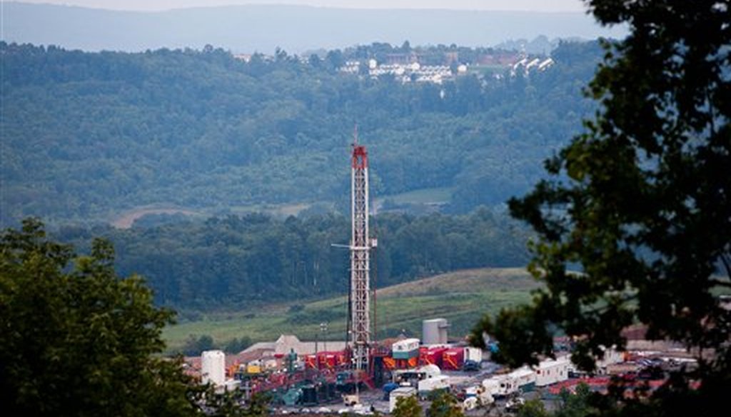 A natural gas well near Morgantown, W.Va., in 2011. (AP)