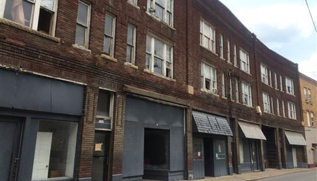 Shuttered storefronts in downtown Logan, W.Va. (AP)