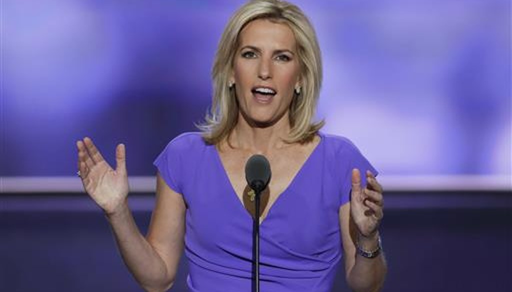Fox News host Laura Ingraham speaks during the Republican National Convention in Cleveland on July 20, 2016. (AP/Applewhite)
