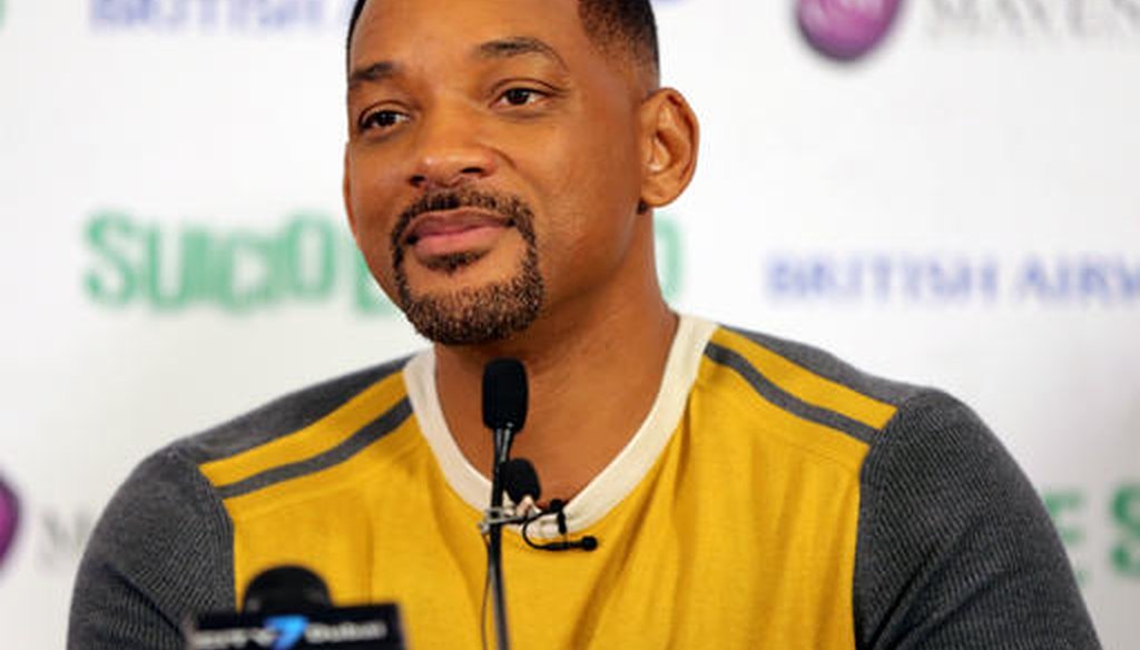 Will Smith listens to a question at a press conference in Dubai, United Arab Emirates, on Aug. 7, 2016. (AP/Schreck)