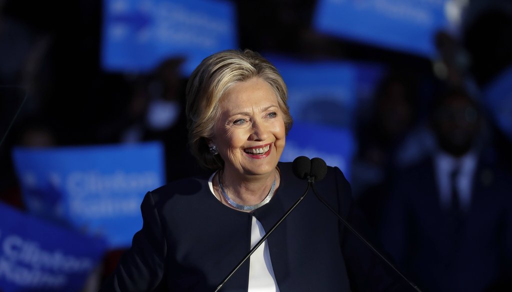 Democratic presidential candidate Hillary Clinton speaks during a campaign rally in Detroit on Nov. 4, 2016. (AP)