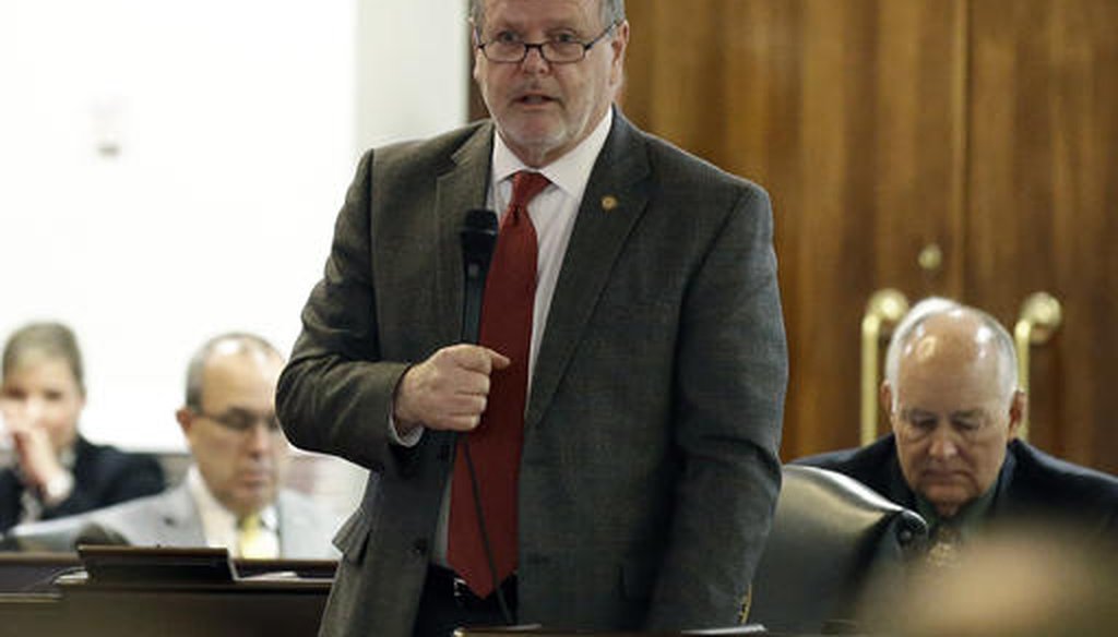 Sen. Phil Berger, R-Guilford, addresses the Senate during a special session at the North Carolina Legislature in Raleigh, N.C., in 2016. (AP/Gerry Broome)