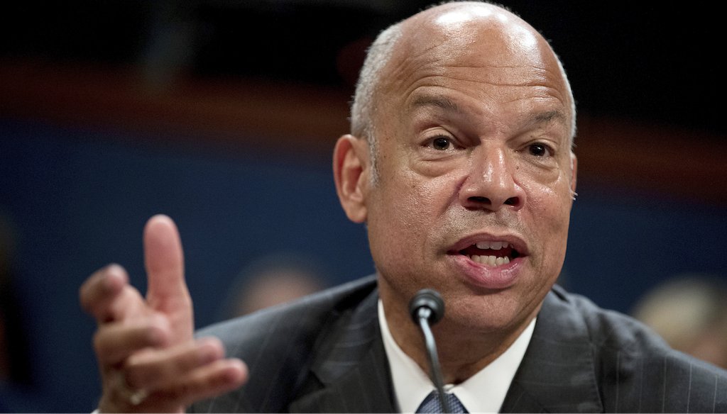 Former Homeland Security Secretary Jeh Johnson testifies to the House Intelligence Committee task force on Capitol Hill in Washington, June 21, 2017. (AP)