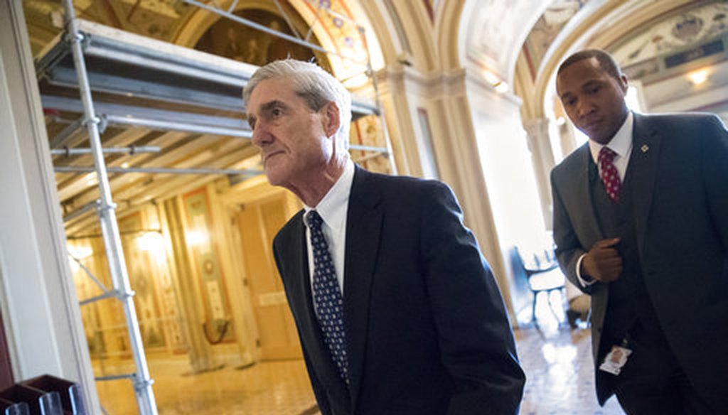 Special counsel Robert Mueller departs after a closed-door meeting with members of the Senate Judiciary Committee on June 21, 2017. (AP/J. Scott Applewhite)