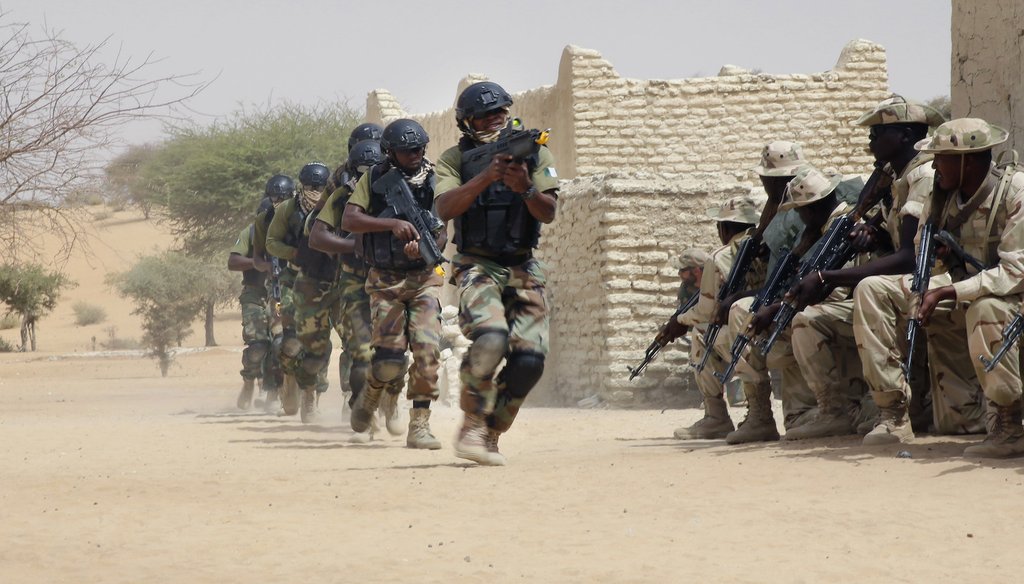 March 7, 2015, Nigerian special forces and Chadian troops participate with US advisors in the Flintlock exercise in Mao, Chad. (AP Images)