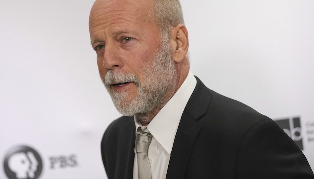 Bruce Willis attends the 2017 Gershwin Prize Honoree's Tribute Concert at the DAR Constitution Hall on Wednesday, Nov. 15, 2017 in Washington. (Associated Press)