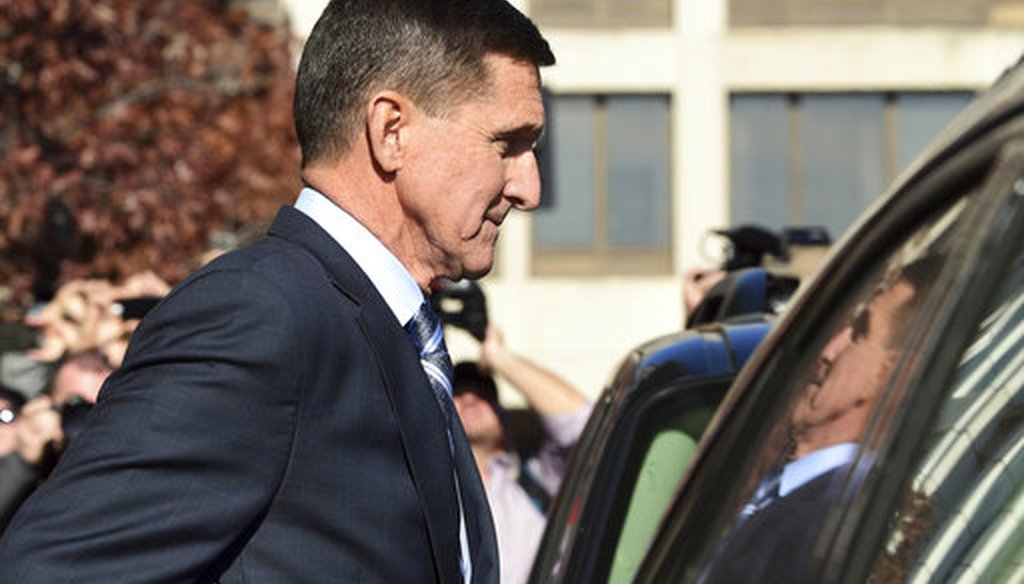Former Trump national security adviser Michael Flynn leaves federal court on Dec. 1, 2017. He was the first Trump White House official to plead guilty in the special counsel investigation led by Robert Mueller. (AP/Susan Walsh)