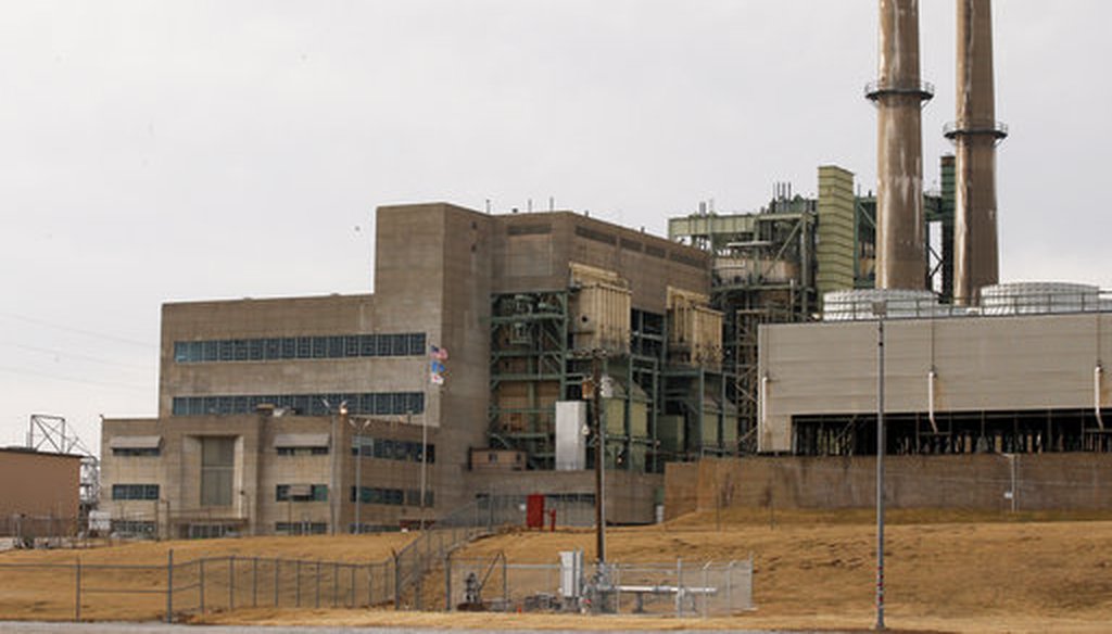 OG&E's Mustang Energy Center power plant in Oklahoma City on Jan. 10, 2018. (AP/Sue Ogrocki)