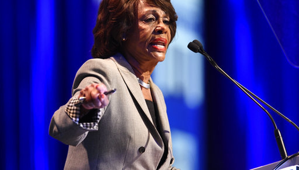 U.S. Rep. Maxine Waters speaks at the 2018 California Democrats State Convention on Feb. 24, 2018, in San Diego. (AP/Denis Poroy)