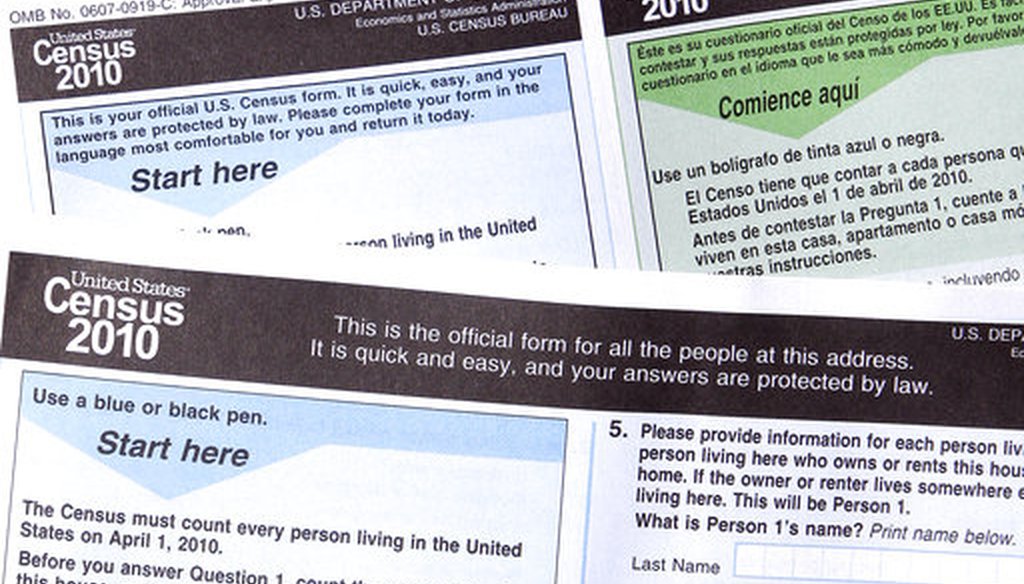 In this March 15, 2010, file photo, copies of the 2010 Census forms in Phoenix. The 2020 U.S. Census will add a question about citizenship status. (AP Photo/Ross D. Franklin, File)