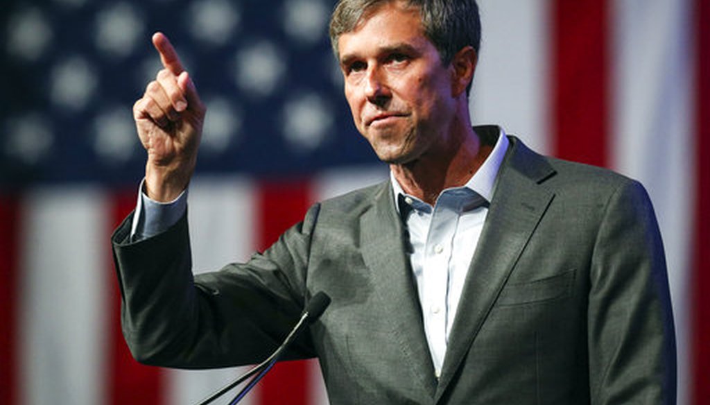  In this June 22, 2018, file photo, Beto O'Rourke speaks during the general session at the Texas Democratic Convention in Fort Worth, Texas. (AP Photo/Richard W. Rodriguez, File)