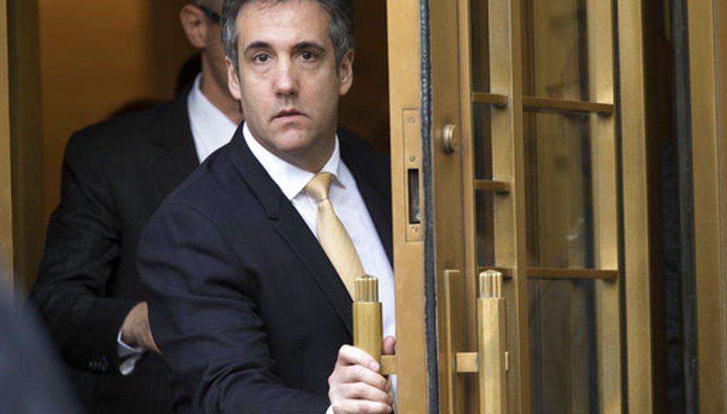 Michael Cohen, former personal lawyer to President Donald Trump, leaves federal court, Aug. 21, 2018, in New York. (AP Photo/Mary Altaffer)