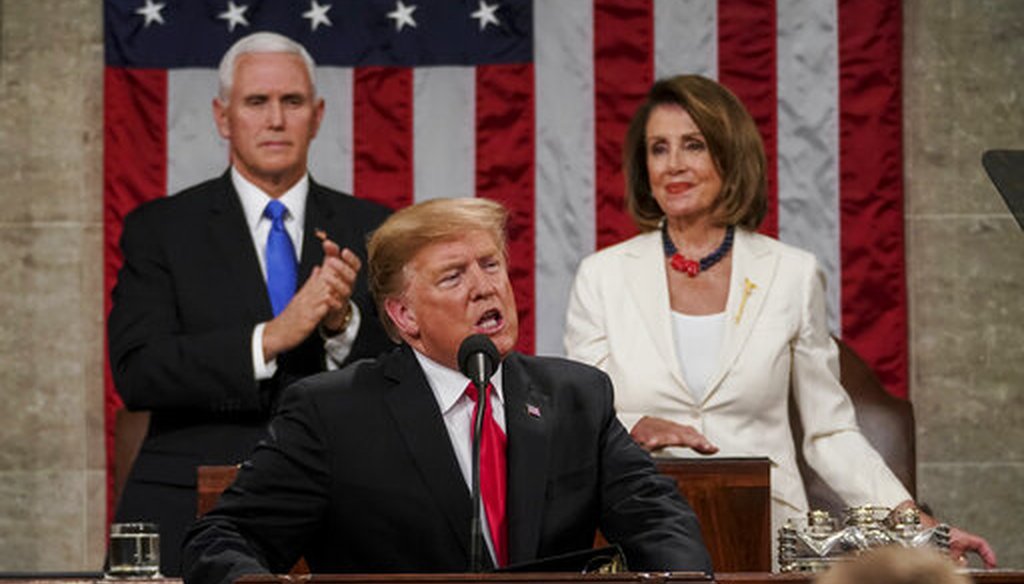President Donald Trump delivers the 2019 State of the Union address on Feb. 5, 2019. (AP)