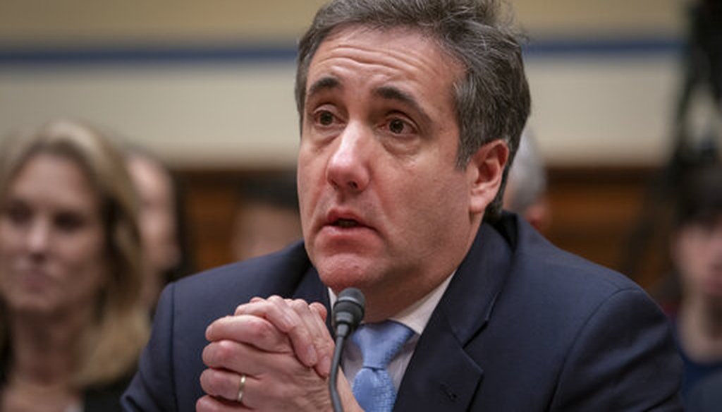 Michael Cohen, President Donald Trump's former personal lawyer, becomes emotional as he finishes a day of testimony to the House Oversight and Reform Committee, on Capitol Hill, Feb. 27, 2019. (AP Photo)