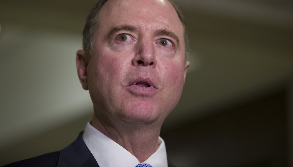 House Intelligence Committee Chairman Adam Schiff, D-Calif., speaks after hearing Michael Cohen, President Donald Trump's former lawyer, testify before a closed-door committee session March 6, 2019. (AP)