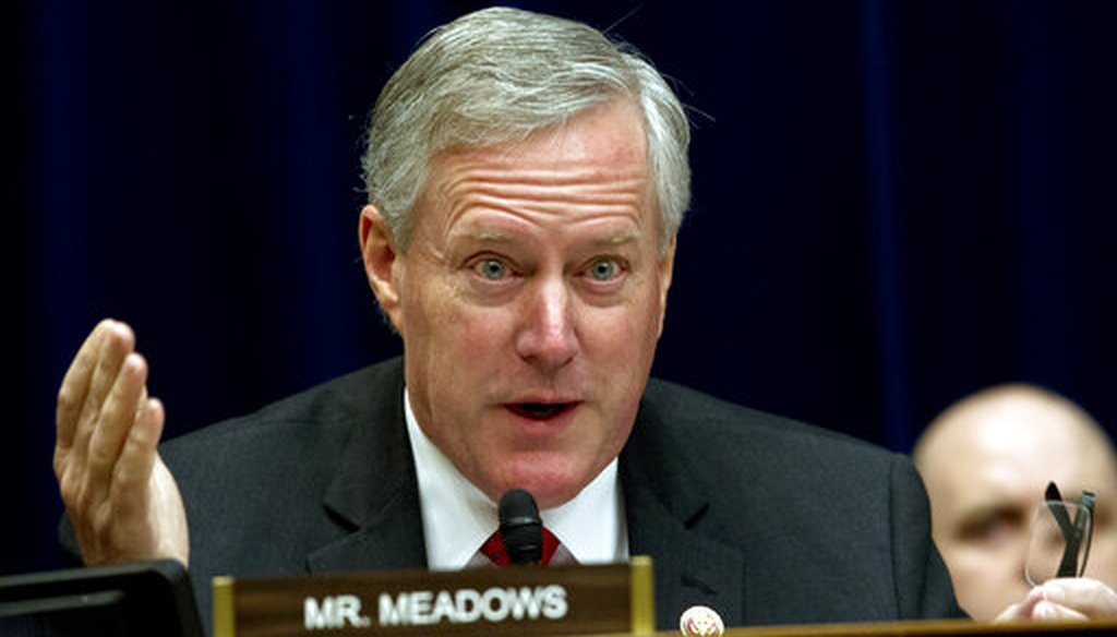 Rep. Mark Meadows, R-N.C., questions Commerce Secretary Wilbur Ross during the House Oversight Committee hearing on March 14, 2019. (AP/Jose Luis Magana)