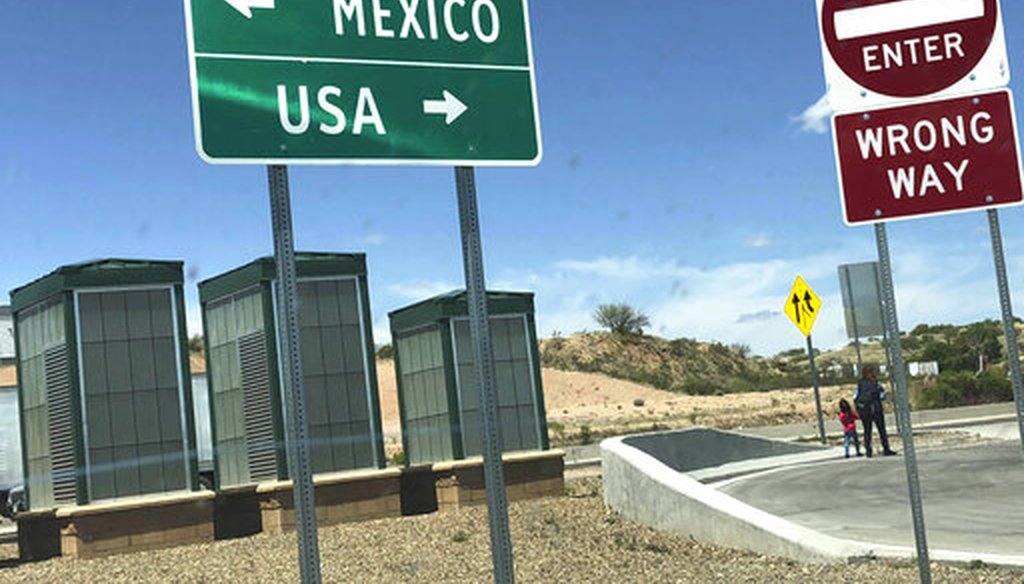 The Mexico-U.S. border check point near the Nogales/Mariposa Port of Entry in Nogales, Ariz. (AP)
