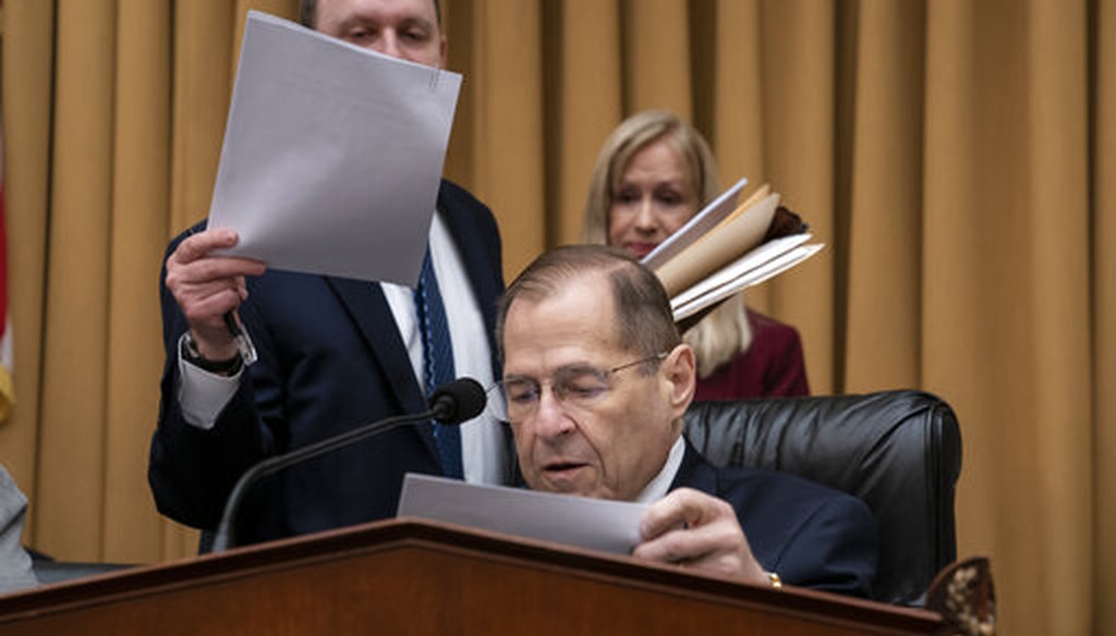 House Judiciary Committee Chair Jerrold Nadler, D-N.Y., moves ahead with a vote to hold Attorney General William Barr in contempt of Congress on May 8, 2019. (AP)