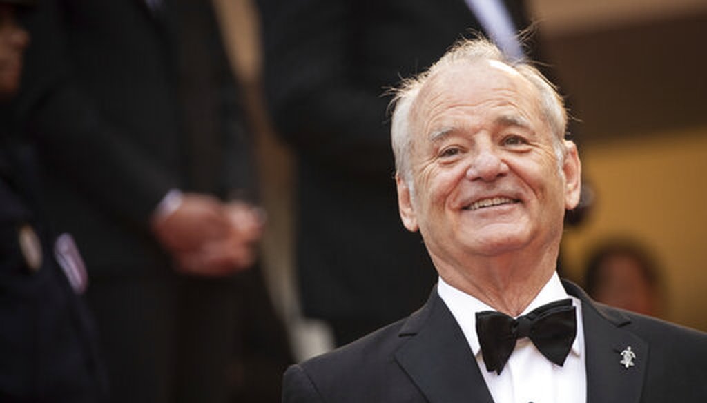 Bill Murray arrives at the premiere of the film 'The Dead Don't Die' at the Cannes film festival in France, in May 2019. (AP)