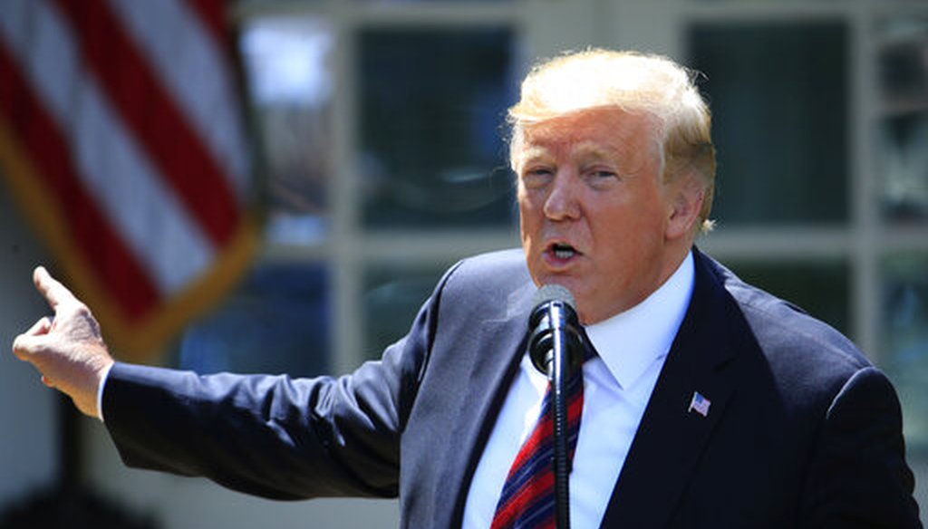 President Donald Trump speaks about modernizing the immigration system in the Rose Garden of the White House, May 16, 2019, in Washington. (AP/Manuel Balce Ceneta)