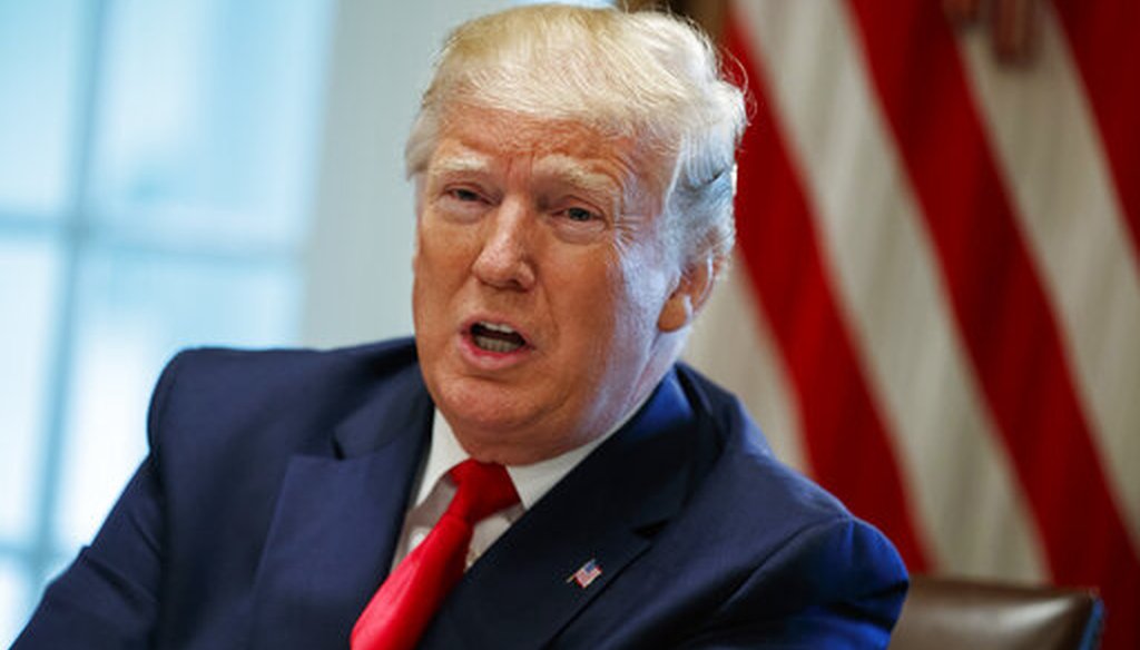 President Donald Trump speaks during a meeting at the White House on June 13, 2019. (AP/Vucci)