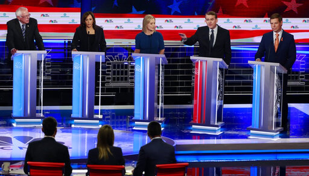 The Democratic debate on June 27, 2019, in Miami. (AP)