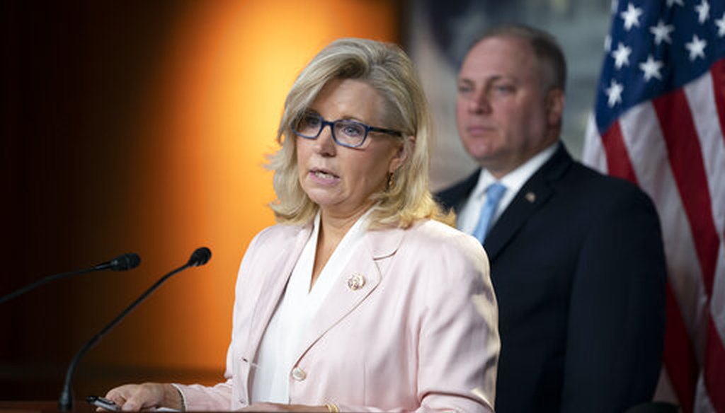 House Republican Conference Chair Liz Cheney, R-Wyo., speaks to reporters at the Capitol on Sept. 10, 2019. (AP)