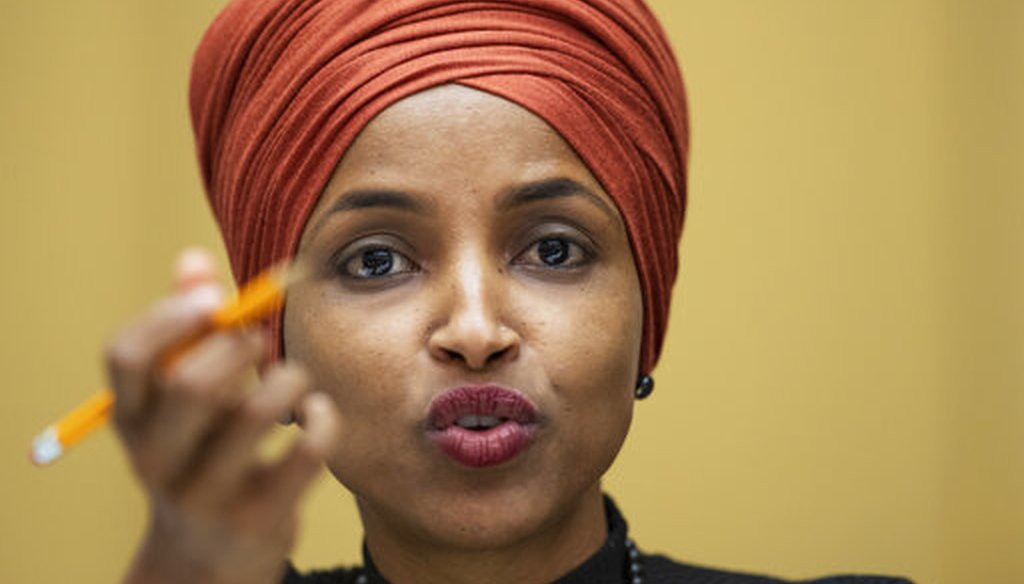 Rep. Ilhan Omar, D-Minn., speaks during a House subcommittee hearing on Sept. 24, 2019. (AP)