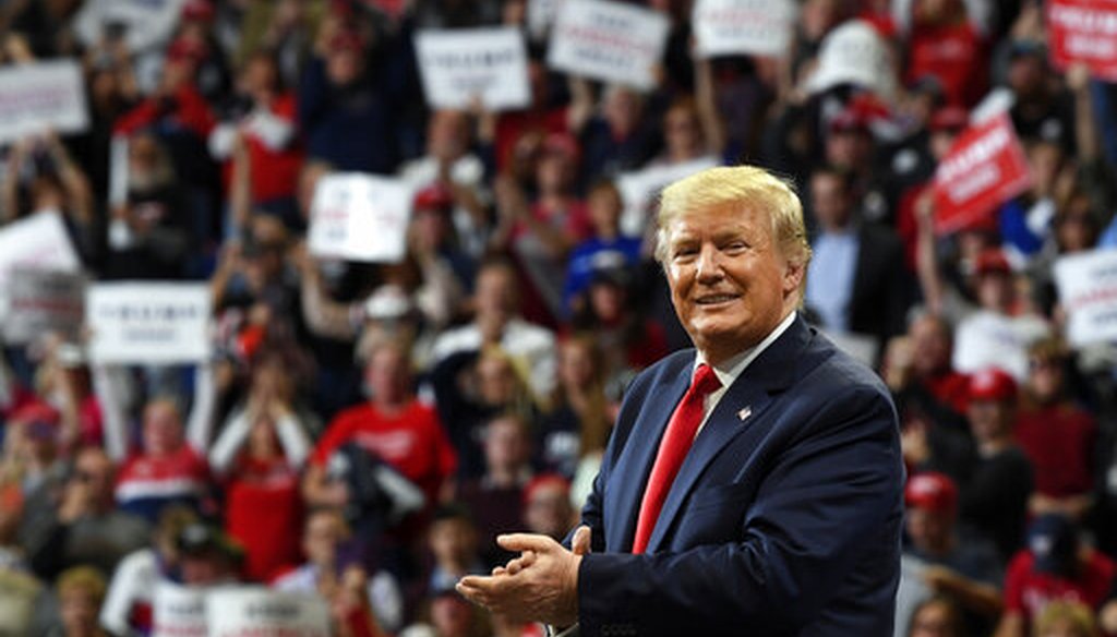 President Donald Trump speaks during a campaign event in Lexington, Ky., on Nov. 4, 2019. (AP)