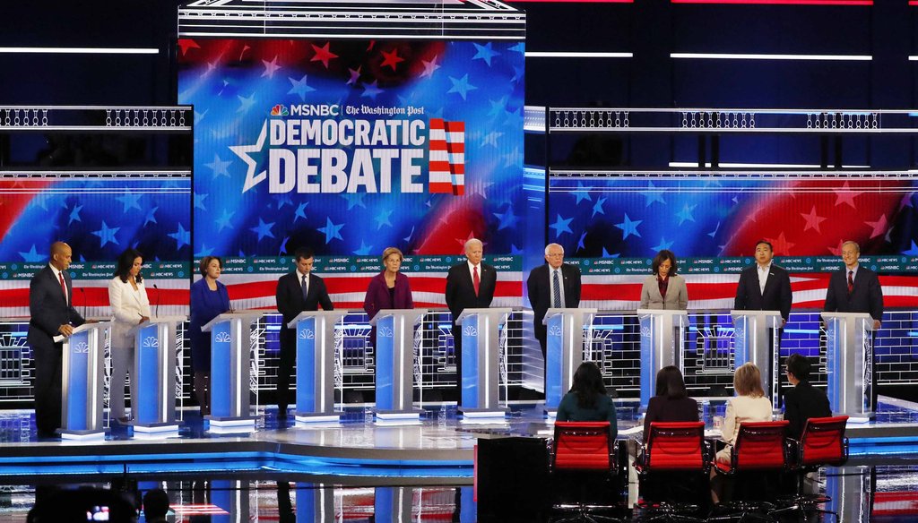 PolitiFact | Fact-checking the fifth Democratic presidential debate in ...