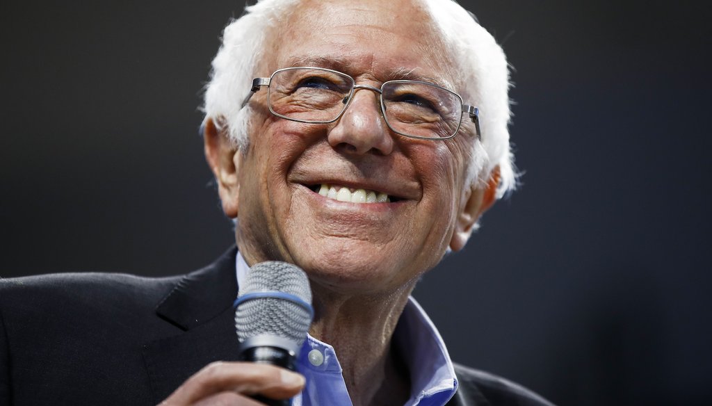 Democratic presidential candidate Sen. Bernie Sanders, I-Vt., speaks during a campaign event Feb. 27, 2020, in Spartanburg, S.C. (AP)