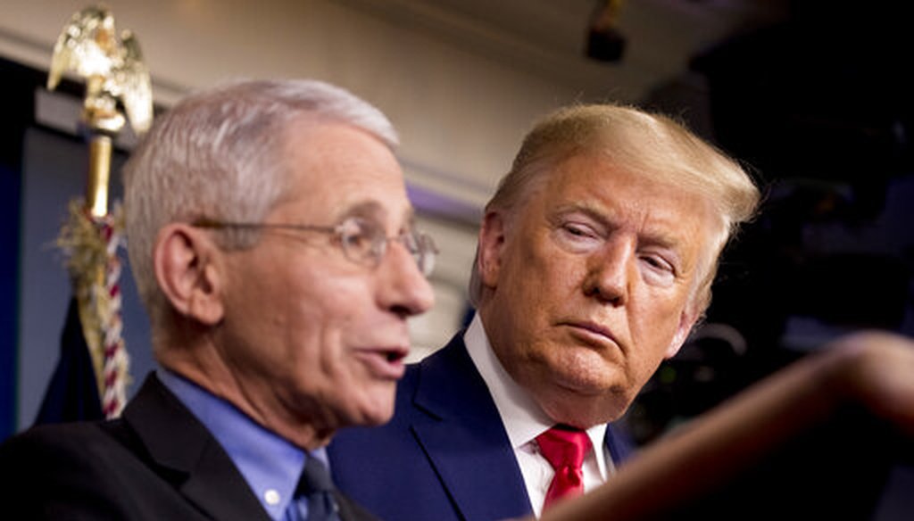 National Institute for Allergy and Infectious Diseases Director Anthony Fauci, left, joins President Donald Trump at a White House news conference on Feb. 29. (AP)