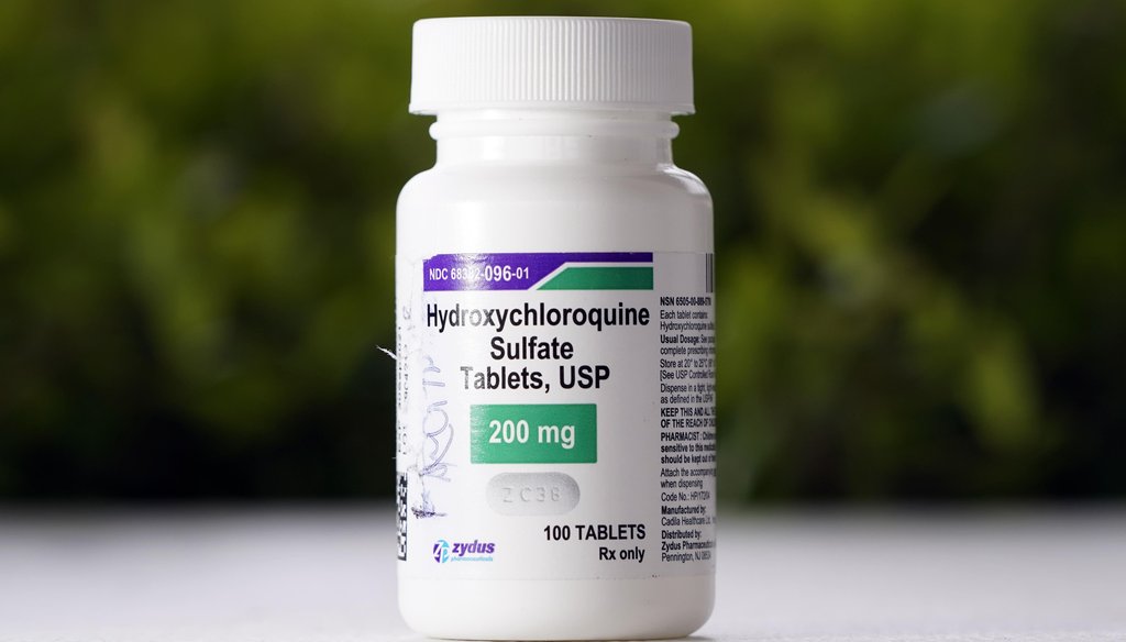 This April 7, 2020, file photo shows a bottle of hydroxychloroquine tablets in Texas City, Texas. (AP)
