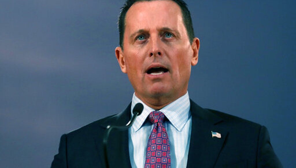 Richard Grenell speaks in Belgrade, Serbia, on Jan. 24, 2020. He was later tapped as acting director of national intelligence. (AP)