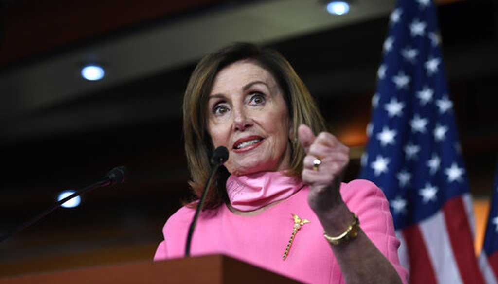 House Speaker Nancy Pelosi of Calif., speaks during a news conference on Capitol Hill in Washington, June 4, 2020. (AP/Susan Walsh)