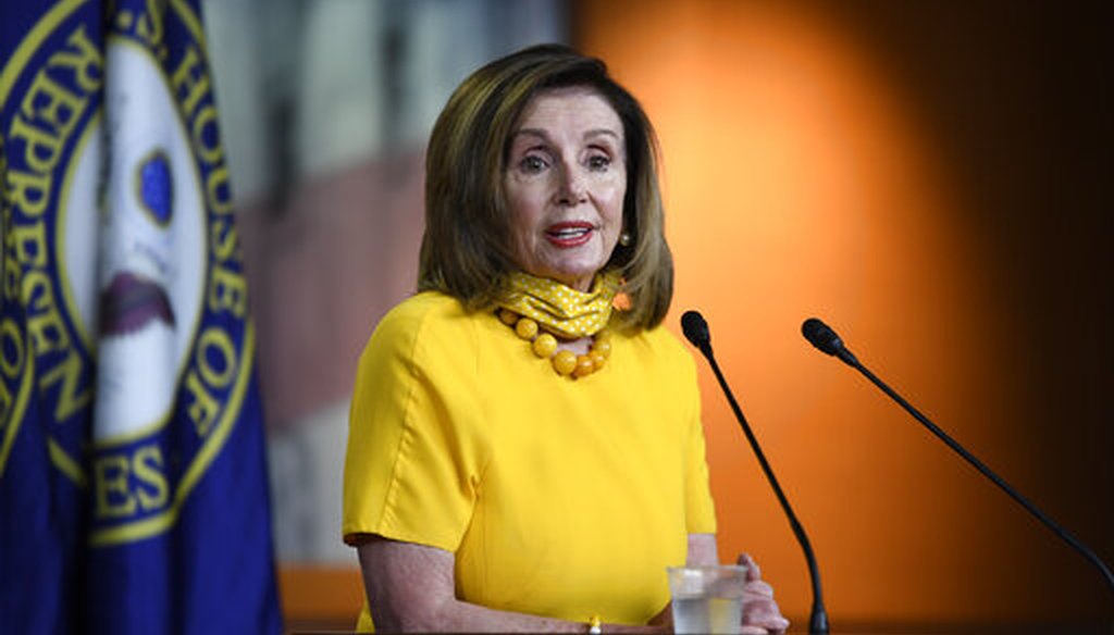 House Speaker Nancy Pelosi speaks during a news conference in Washington on June 11, 2020. (AP)