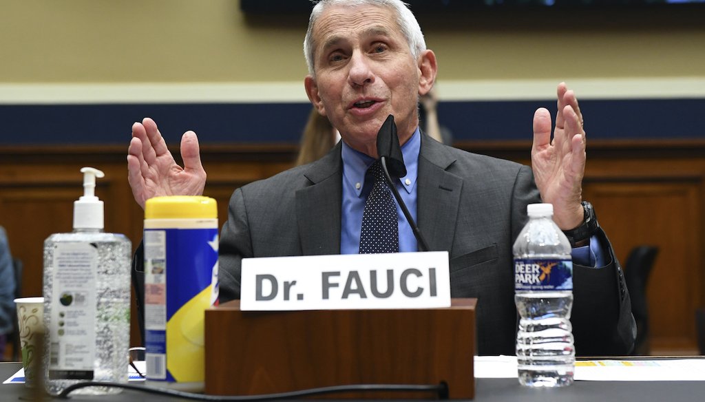 Director of the National Institute of Allergy and Infectious Diseases Dr. Anthony Fauci testifies before a House Committee on Energy and Commerce on the Trump administration's response to the COVID-19 pandemic on Tuesday, June 23, 2020. (AP)