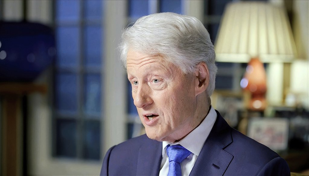 In this image from video, former President Bill Clinton speaks during the second night of the Democratic National Convention on Aug. 18, 2020. (DNC via AP)