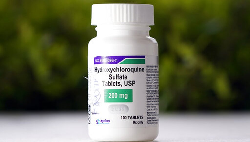 A bottle of hydroxychloroquine tablets in Texas City, Texas, on April 7, 2020. (AP/Phillip)