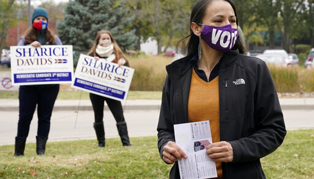Rep. Sharice Davids, D-Kan., was reelected in 2020 after flipping a Republican seat two years earlier. (AP)