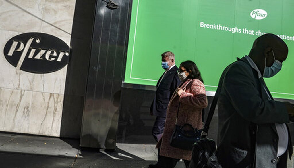 Pfizer says an early peek at its vaccine data suggests the shots may be 90% effective at preventing COVID-19, but it doesn't mean a vaccine is imminent. (AP)