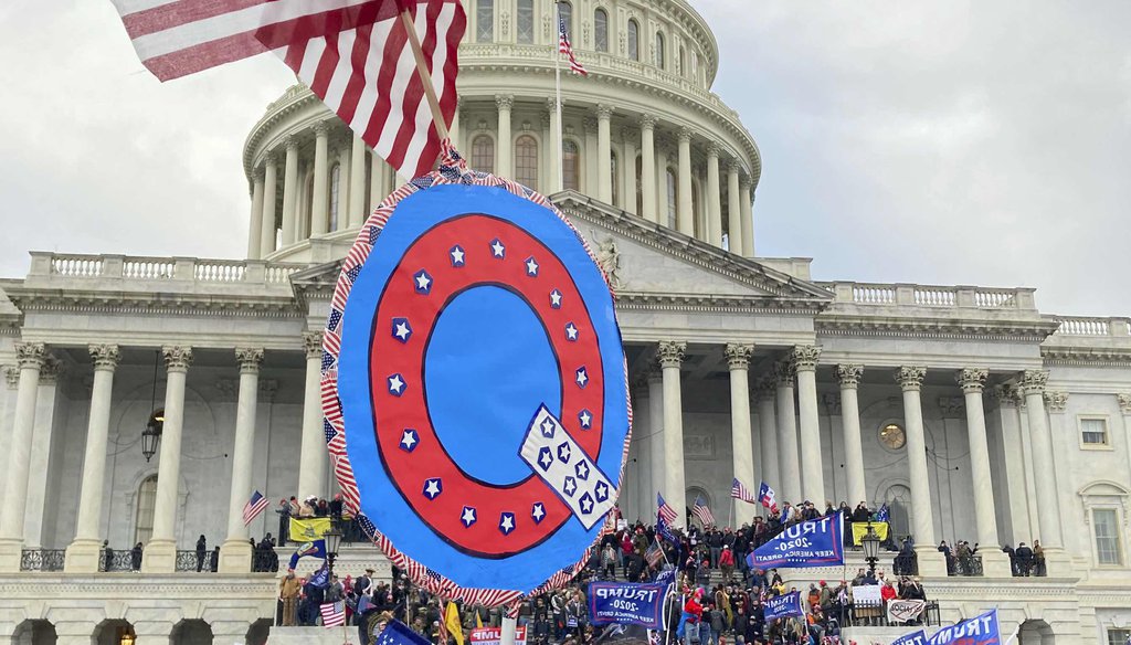 The U.S. Capitol Building in Washington, D.C., was breached by thousands of protesters during a rally in support of President Donald Trump on Jan. 6, 2021. (Star Max via AP)