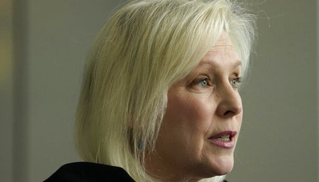 Sen. Kirsten Gillibrand, D-N.Y., speaks during a news conference in New York on March 14, 2021. (AP)