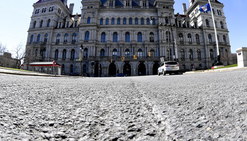 The New York State Capitol in Albany on March 30, 2021. (AP)