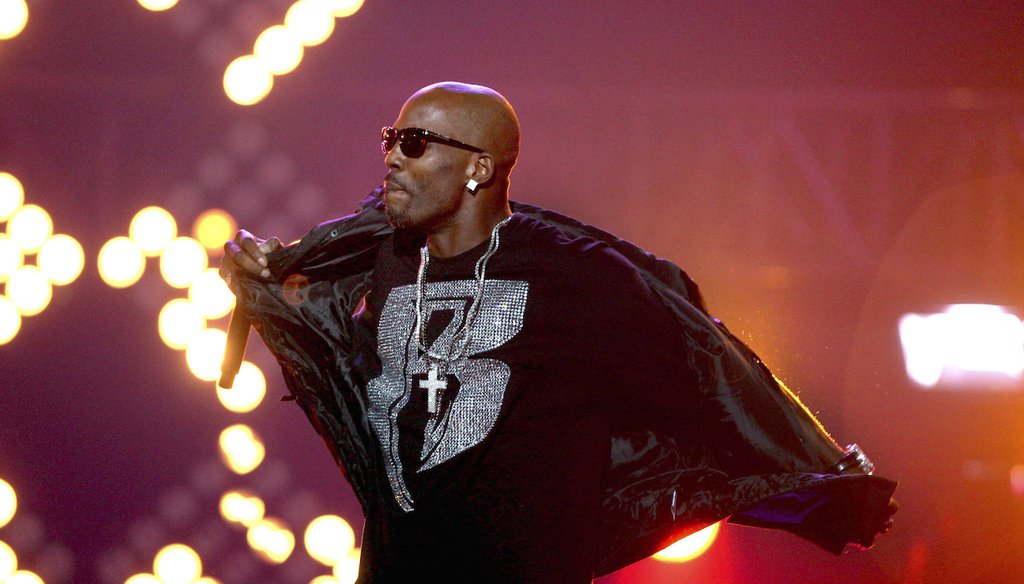 The rapper DMX, born Earl Simmons, performs during the BET Hip Hop Awards in Atlanta on Oct. 1, 2011. He died April 9 at the age of 50 in a hospital in White Plains, New York. (AP/Goldman)