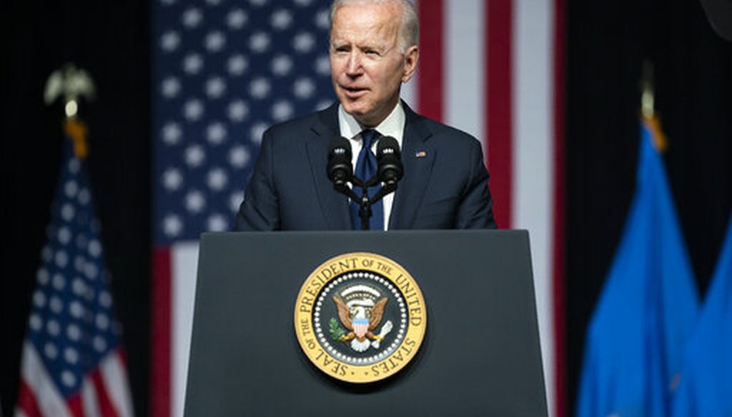 President Joe Biden speaks as he marks the 100th anniversary of the Tulsa race massacre on June 1, 2021, in Tulsa, Okla. (AP)