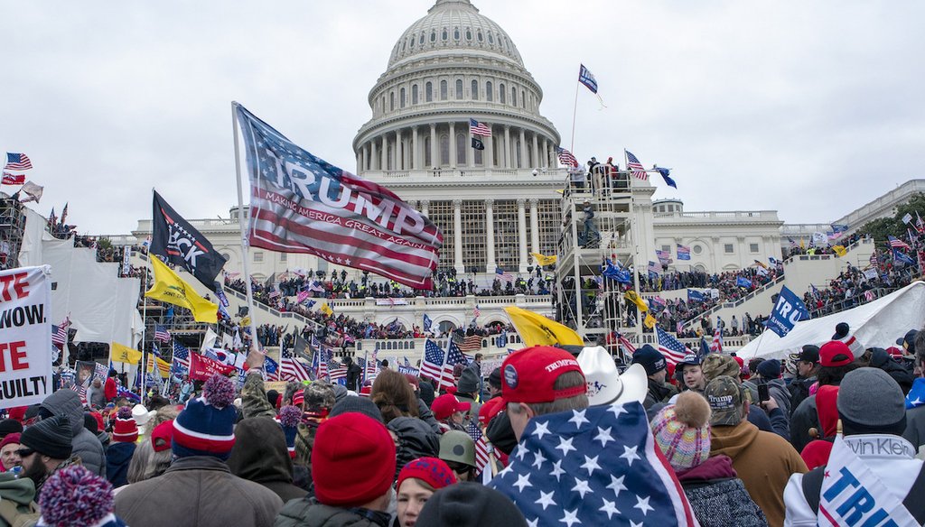 Supporters of President Donald Trump storm the U.S. Capitol on Jan. 6, 2021, in Washington. (AP)