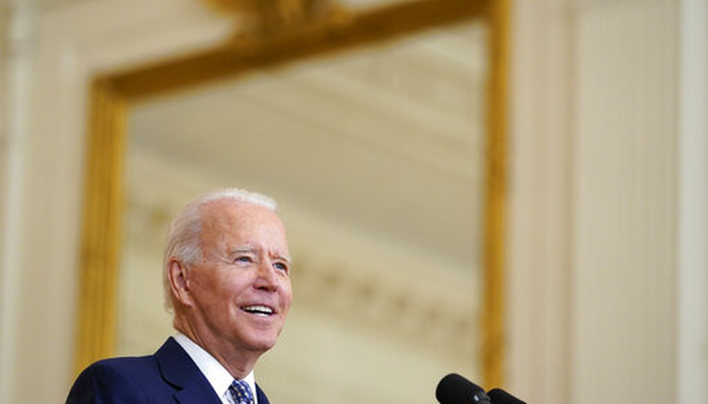 President Joe Biden speaks from the East Room of the White House on Aug. 10, 2021. (AP)