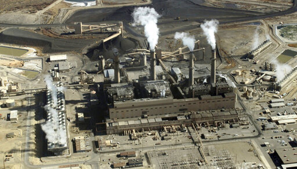 The coal-fired San Juan Generating Station near Farmington, N.M. Part of the plant has been decommissioned while part remains operational. (AP)