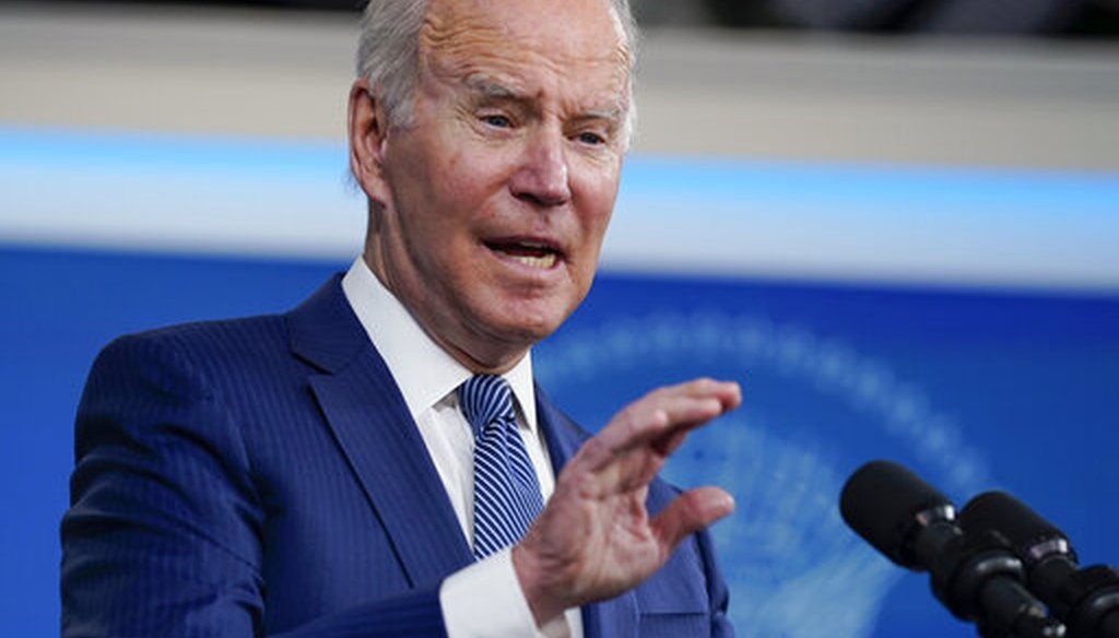 President Joe Biden speaks about supply chain issues during an event on the White House campus on Dec. 1, 2021. (AP)